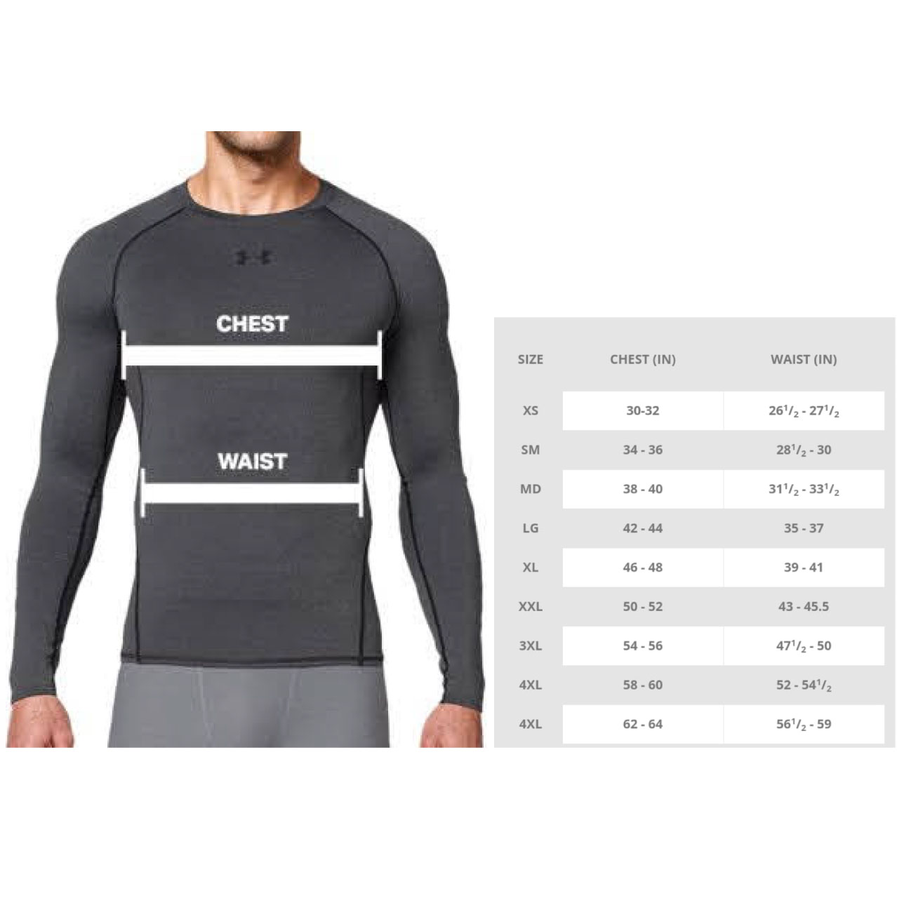 Underarmour Size Chart